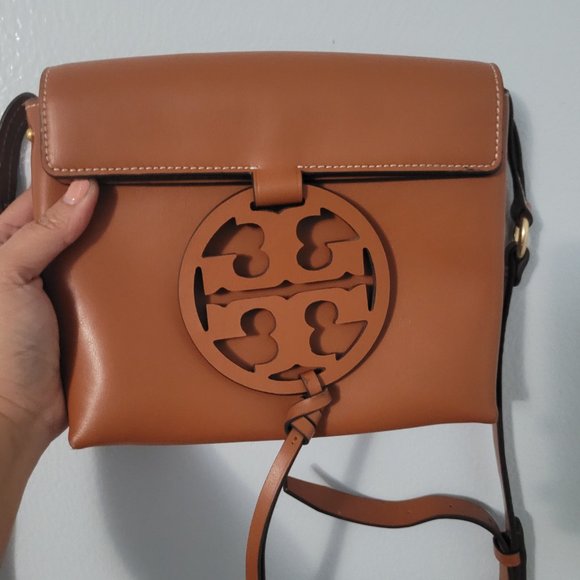 Tory Burch Aged Camello Leather Miller Crossbody - Picture 3 of 7